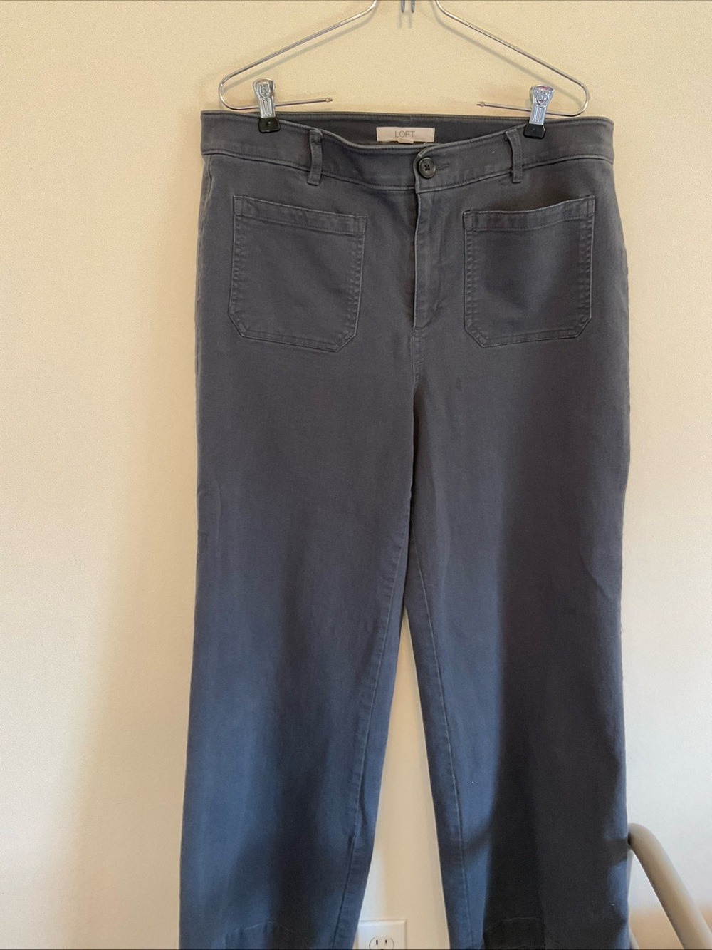 LOFT wide leg stretch Jeans in grey size 12